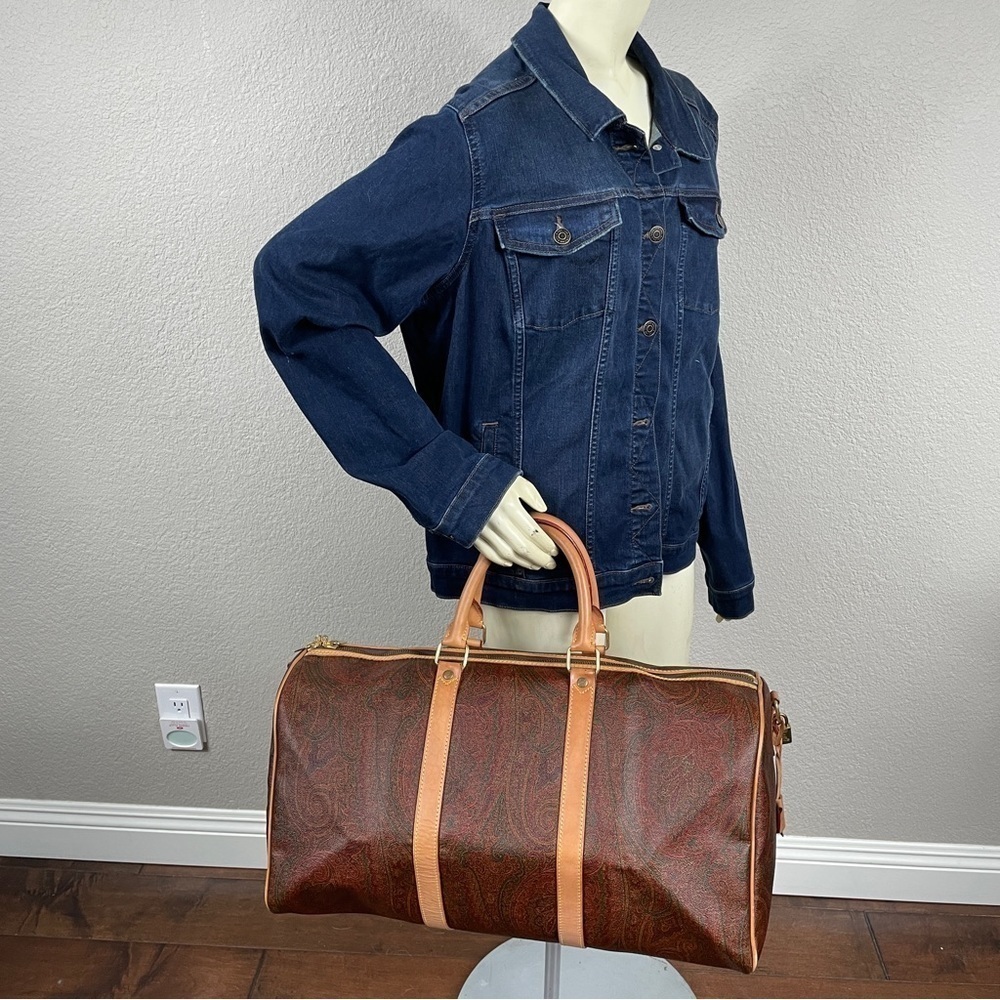 Etro Paisley Large Travel Duffel Duffle Bag Carryon